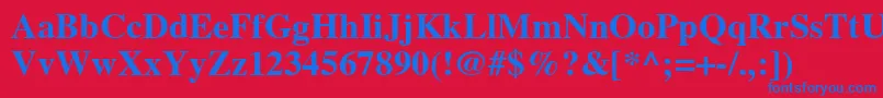 TimesCeBold Font – Blue Fonts on Red Background