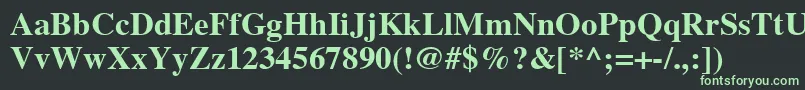 フォントTimesCeBold – 黒い背景に緑の文字