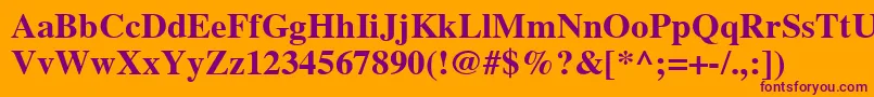 TimesCeBold Font – Purple Fonts on Orange Background