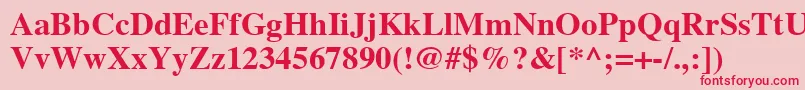 TimesCeBold Font – Red Fonts on Pink Background