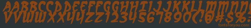 ArcanumBold-fontti – ruskeat fontit mustalla taustalla