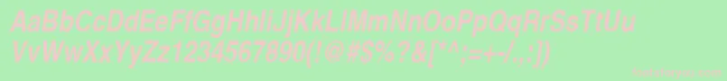 HalvorsonThinBoldoblReg Font – Pink Fonts on Green Background