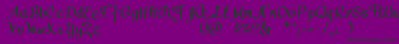 Callyscriptpersonaluse Font – Black Fonts on Purple Background