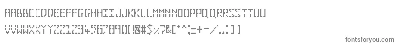 フォントPixelhole – 白い背景に灰色の文字