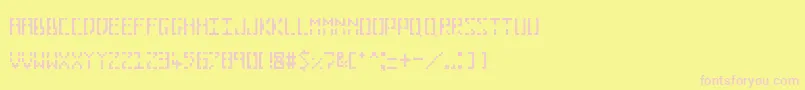 Pixelhole Font – Pink Fonts on Yellow Background