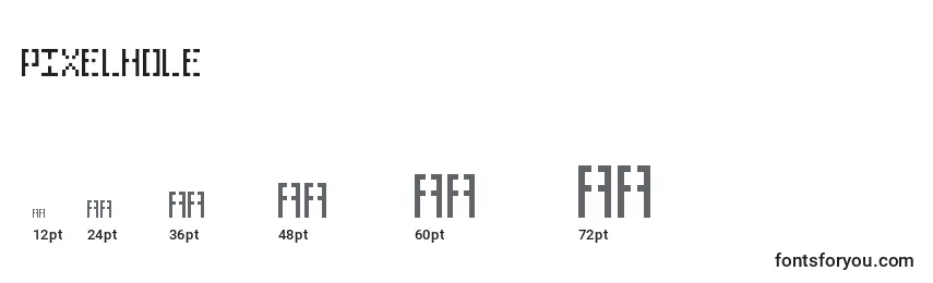 Pixelhole Font Sizes