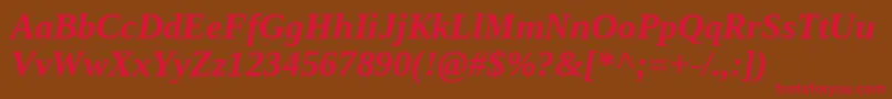 Liberationserif Bolditalic Font – Red Fonts on Brown Background