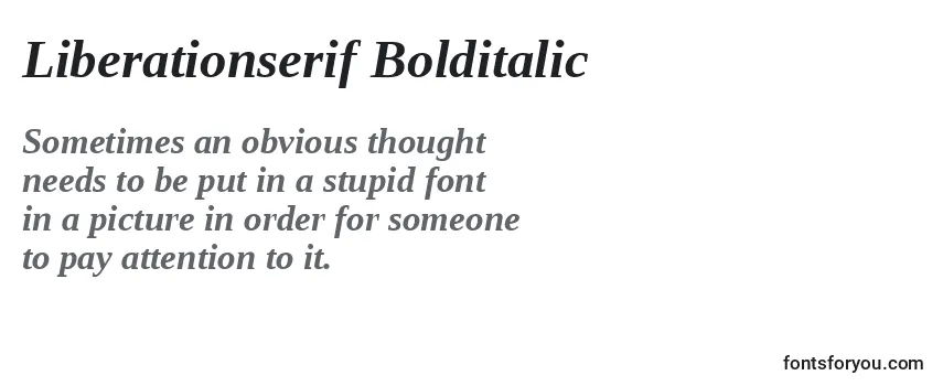 Review of the Liberationserif Bolditalic Font