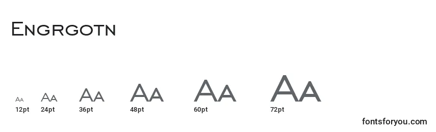 Engrgotn Font Sizes