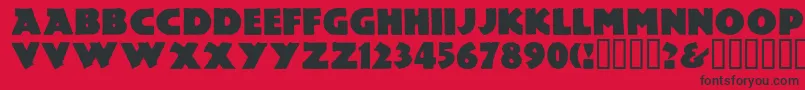 Lemiesz Font – Black Fonts on Red Background