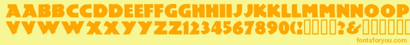 Lemiesz Font – Orange Fonts on Yellow Background