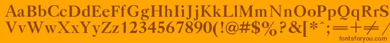 Шрифт GazetatitulcBold – коричневые шрифты на оранжевом фоне