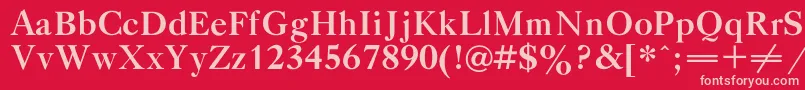 Więcej informacji o czcionce GazetatitulcBold Czcionka GazetatitulcBold – różowe czcionki na czerwonym tle