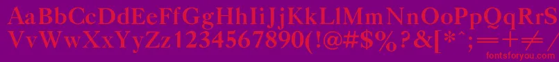 GazetatitulcBold Font – Red Fonts on Purple Background