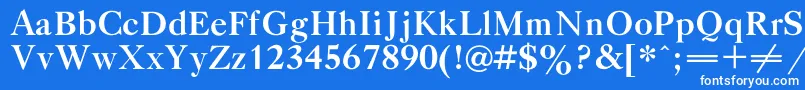 Шрифт GazetatitulcBold – белые шрифты на синем фоне