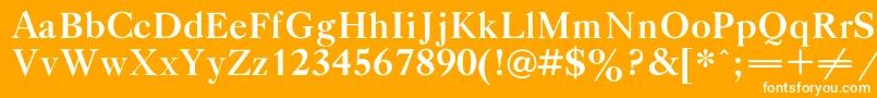 フォントGazetatitulcBold – オレンジの背景に白い文字