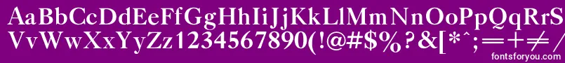 GazetatitulcBold Font – White Fonts on Purple Background