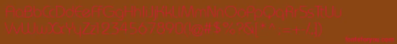 Monako Font – Red Fonts on Brown Background