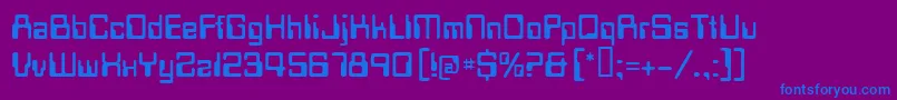 Techschool Font – Blue Fonts on Purple Background