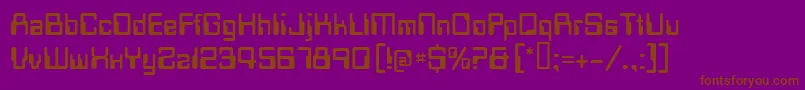 Techschool Font – Brown Fonts on Purple Background