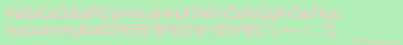 Techschool Font – Pink Fonts on Green Background