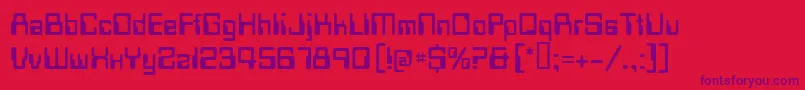 Techschool Font – Purple Fonts on Red Background