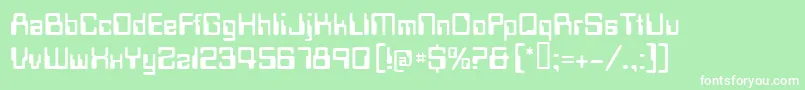 フォントTechschool – 緑の背景に白い文字