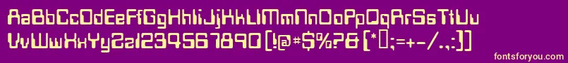 Techschool Font – Yellow Fonts on Purple Background