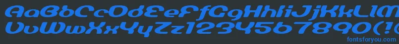 LuminesignBold Font – Blue Fonts on Black Background