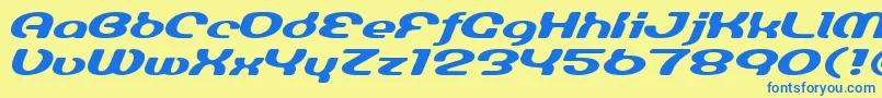 LuminesignBold Font – Blue Fonts on Yellow Background