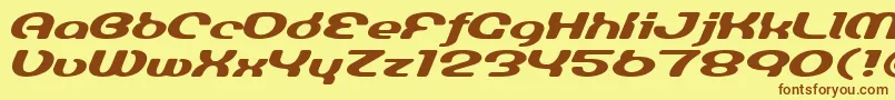 LuminesignBold Font – Brown Fonts on Yellow Background