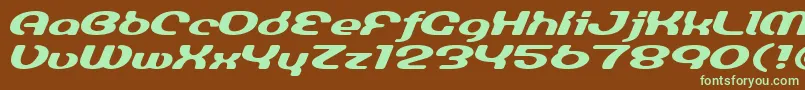 LuminesignBold Font – Green Fonts on Brown Background