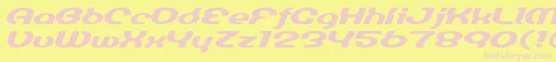 LuminesignBold Font – Pink Fonts on Yellow Background