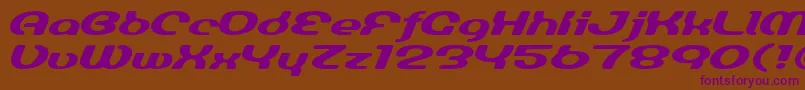 LuminesignBold Font – Purple Fonts on Brown Background