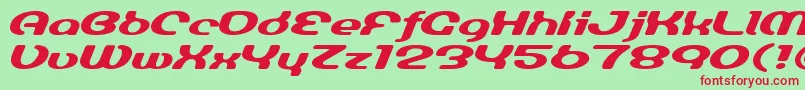 LuminesignBold Font – Red Fonts on Green Background