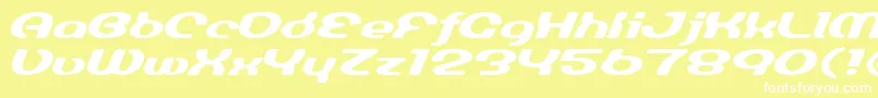 LuminesignBold-Schriftart – Weiße Schriften auf gelbem Hintergrund