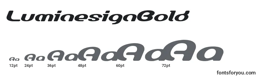 LuminesignBold Font Sizes
