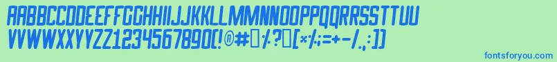 フォントSpeed – 青い文字は緑の背景です。