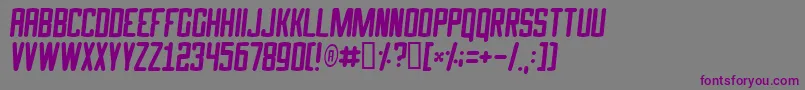 フォントSpeed – 紫色のフォント、灰色の背景