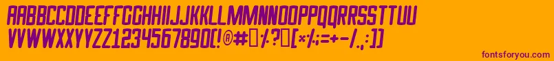フォントSpeed – オレンジの背景に紫のフォント