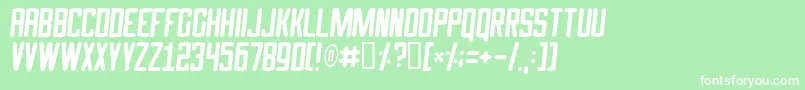 Speed Font – White Fonts on Green Background