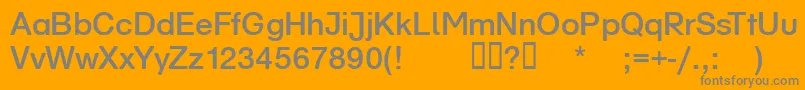 Schulvokaldotless Font – Gray Fonts on Orange Background