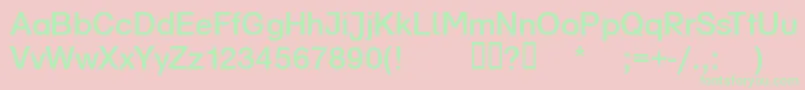 Schulvokaldotless Font – Green Fonts on Pink Background