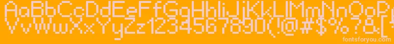 PixelBerry0884Ltd.Edition-Schriftart – Rosa Schriften auf orangefarbenem Hintergrund