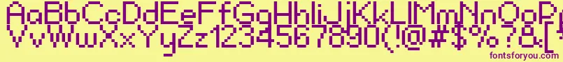 PixelBerry0884Ltd.Edition Font – Purple Fonts on Yellow Background