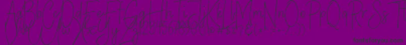 VerticalBrushyFree-fontti – mustat fontit violetilla taustalla