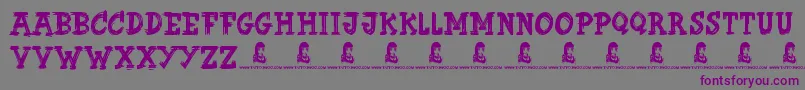 ButterFinger-fontti – violetit fontit harmaalla taustalla