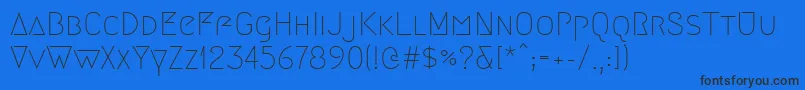 Megrim Font – Black Fonts on Blue Background
