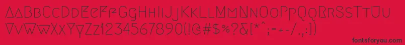 Megrim Font – Black Fonts on Red Background