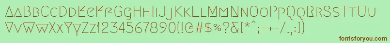Megrim Font – Brown Fonts on Green Background